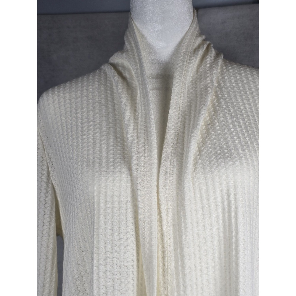 Knox Rose Womens S Sweater/Wrap Ivory Open Front Lace/Crochet Cottage Feminine - Picture 4 of 16